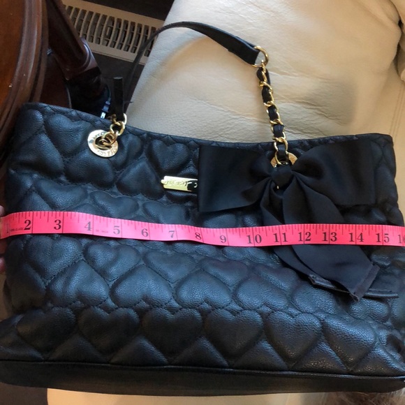 Betsey Johnson shoulder purse large black - Picture 12 of 13